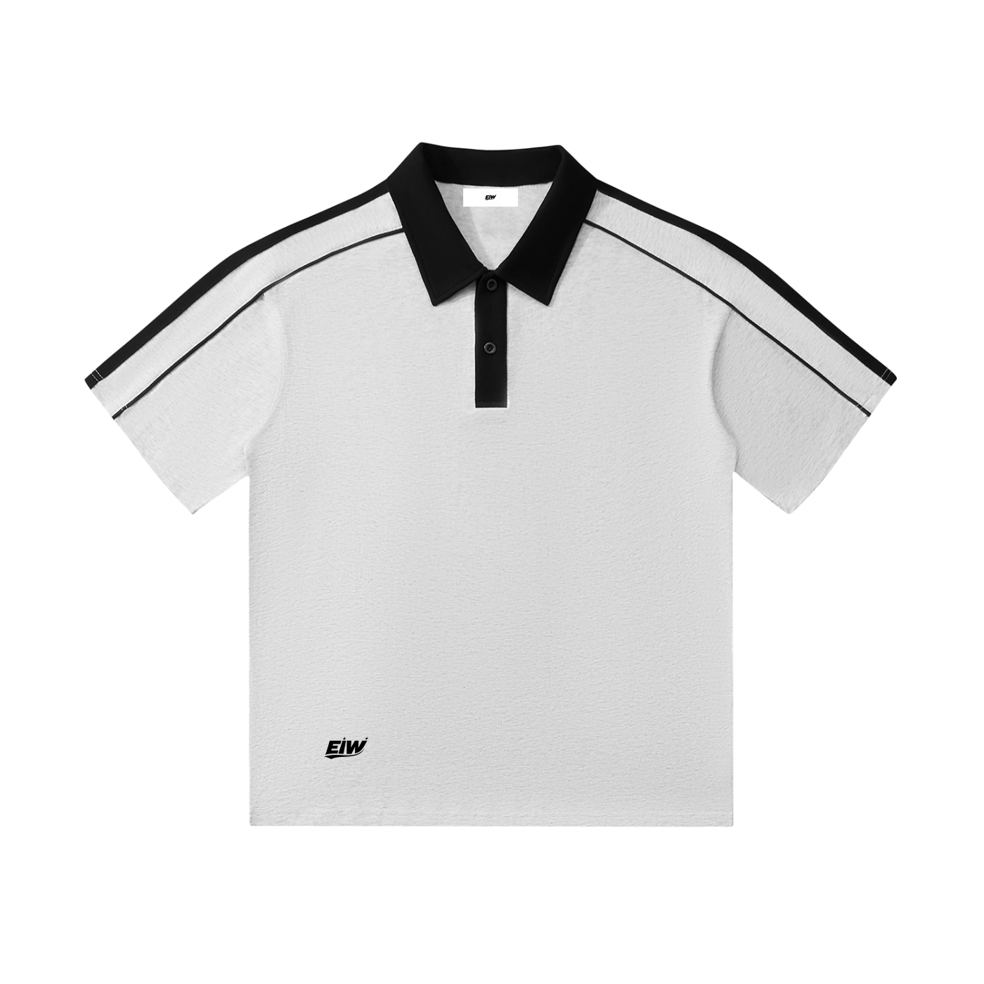 EIWContrast Collar Short-Sleeve Polo Shirt