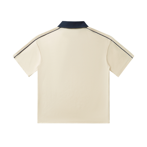 EIWContrast Collar Short-Sleeve Polo Shirt