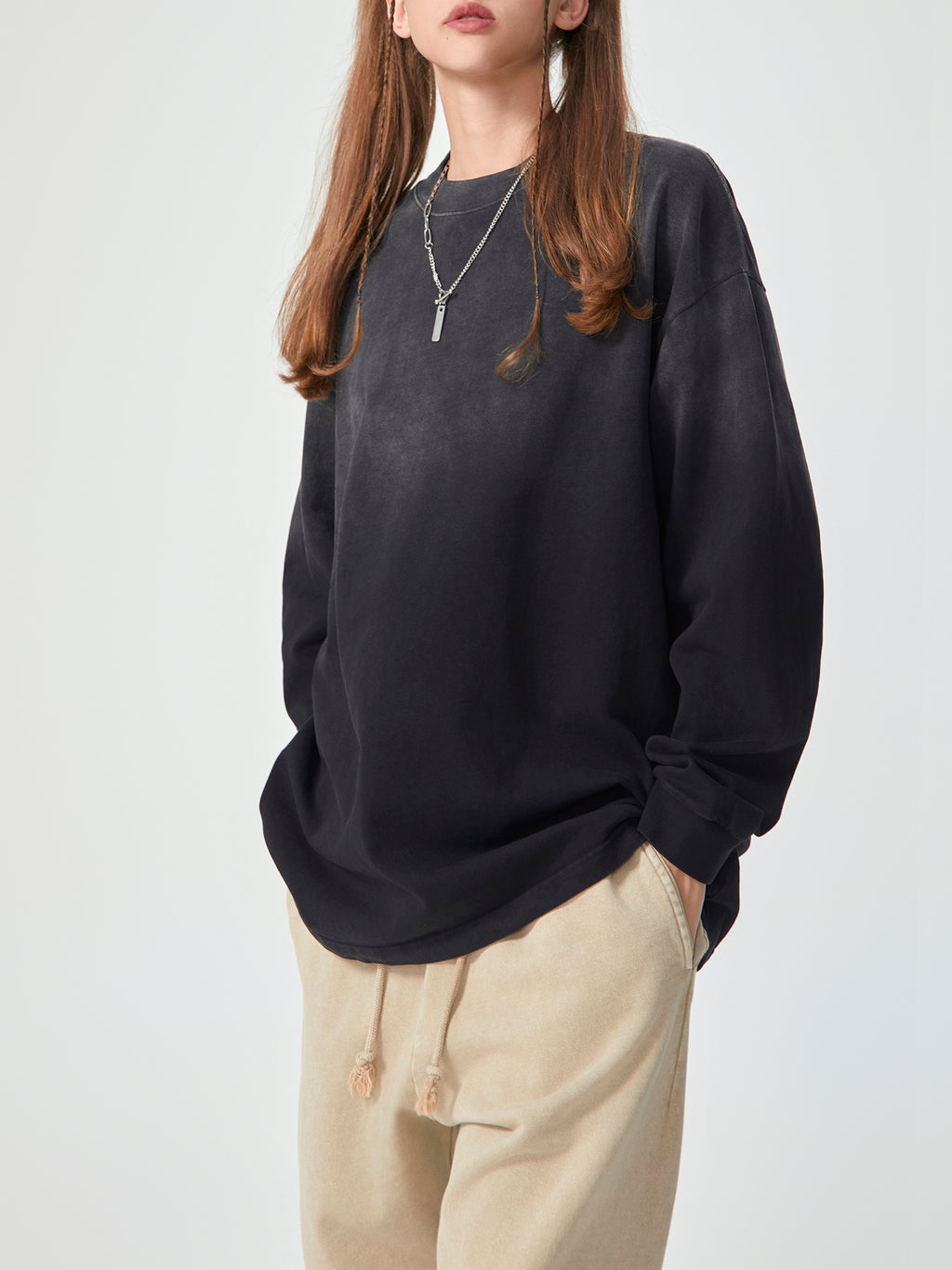 EIWGradient Washed Long Sleeve T-Shirt