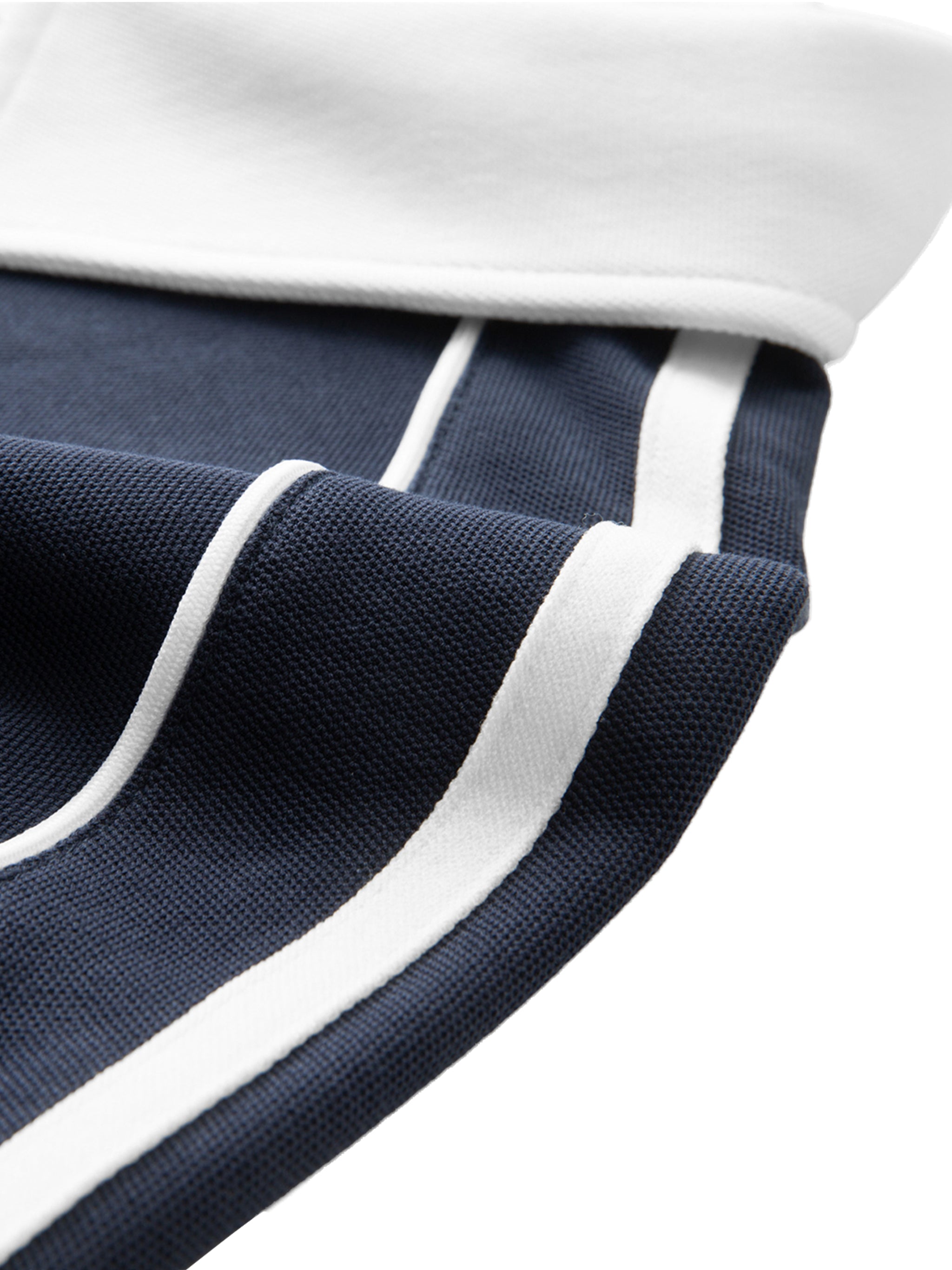 EIWContrast Collar Short-Sleeve Polo Shirt