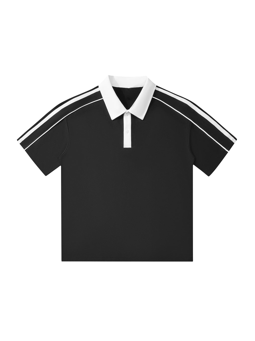 EIWContrast Collar Short-Sleeve Polo Shirt