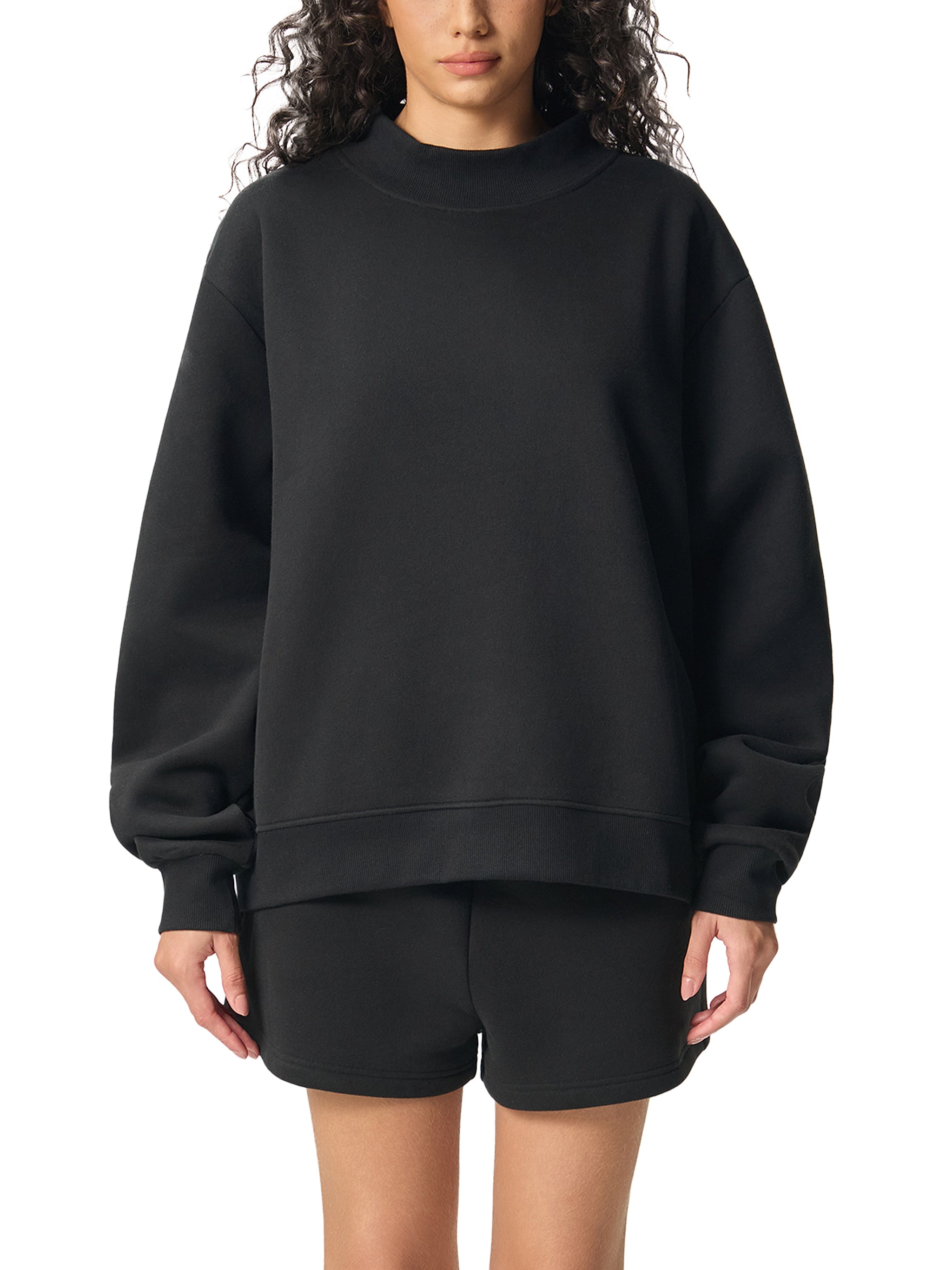 EIWMock Neck Crew Sweatshirt